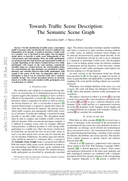 Towards Traffic Scene Description: The Semantic Scene Graph
