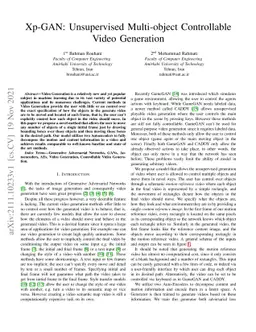 Xp-GAN: Unsupervised Multi-object Controllable Video Generation