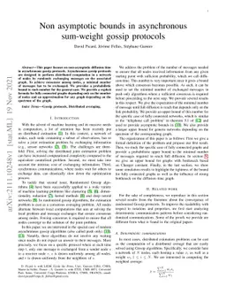 Non asymptotic bounds in asynchronous sum-weight gossip protocols