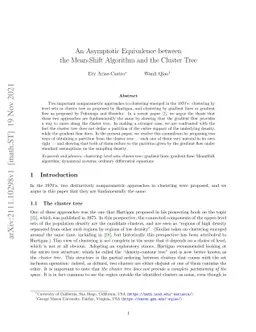 An Asymptotic Equivalence between the Mean-Shift Algorithm and the
  Cluster Tree