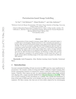 Factorisation-based Image Labelling