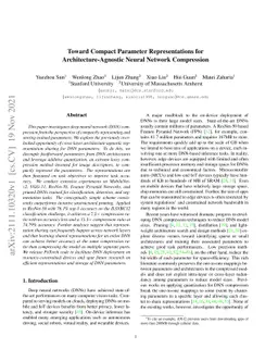 Toward Compact Parameter Representations for Architecture-Agnostic
  Neural Network Compression