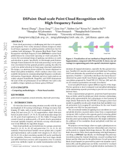 DSPoint: Dual-scale Point Cloud Recognition with High-frequency Fusion