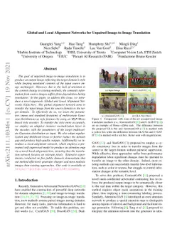 Global and Local Alignment Networks for Unpaired Image-to-Image
  Translation