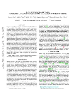 SLUE: New Benchmark Tasks for Spoken Language Understanding Evaluation
  on Natural Speech