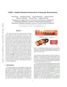 ColDE: A Depth Estimation Framework for Colonoscopy Reconstruction