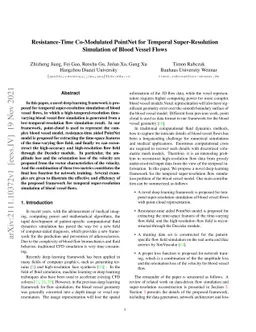 Resistance-Time Co-Modulated PointNet for Temporal Super-Resolution
  Simulation of Blood Vessel Flows