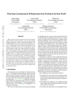 What Stops Learning-based 3D Registration from Working in the Real
  World?