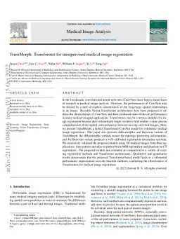 TransMorph: Transformer for unsupervised medical image registration