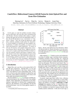 CamLiFlow: Bidirectional Camera-LiDAR Fusion for Joint Optical Flow and
  Scene Flow Estimation