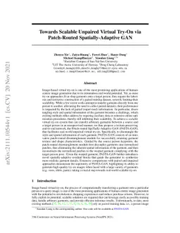 Towards Scalable Unpaired Virtual Try-On via Patch-Routed
  Spatially-Adaptive GAN