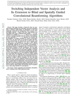 Switching Independent Vector Analysis and Its Extension to Blind and
  Spatially Guided Convolutional Beamforming Algorithms
