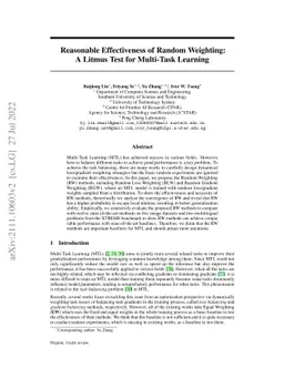 Reasonable Effectiveness of Random Weighting: A Litmus Test for
  Multi-Task Learning