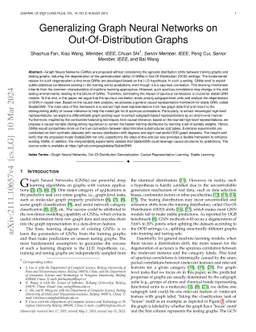 Generalizing Graph Neural Networks on Out-Of-Distribution Graphs