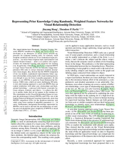 Representing Prior Knowledge Using Randomly, Weighted Feature Networks
  for Visual Relationship Detection