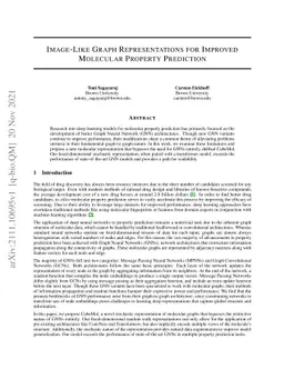 Image-Like Graph Representations for Improved Molecular Property
  Prediction