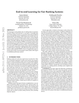 End-to-end Learning for Fair Ranking Systems