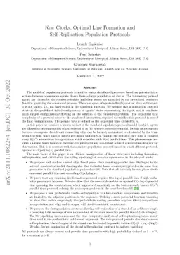 New Clocks, Optimal Line Formation and Self-Replication Population
  Protocols