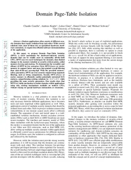 Domain Page-Table Isolation