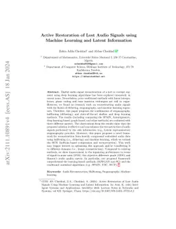 Active Restoration of Lost Audio Signals Using Machine Learning and
  Latent Information