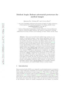 Medical Aegis: Robust adversarial protectors for medical images