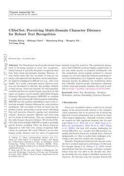 CDistNet: Perceiving Multi-Domain Character Distance for Robust Text
  Recognition