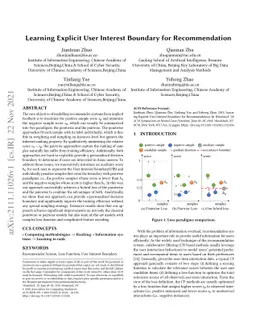 Learning Explicit User Interest Boundary for Recommendation