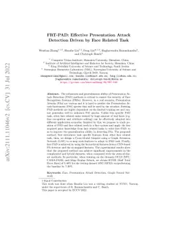 FRT-PAD: Effective Presentation Attack Detection Driven by Face Related
  Task