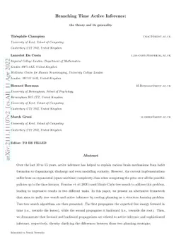 Branching Time Active Inference: the theory and its generality