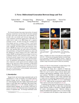L-Verse: Bidirectional Generation Between Image and Text