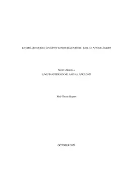 Investigating Cross-Linguistic Gender Bias in Hindi-English Across
  Domains