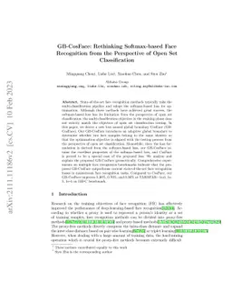 GB-CosFace: Rethinking Softmax-based Face Recognition from the
  Perspective of Open Set Classification