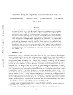 Improved Sample Complexity Bounds for Branch-and-Cut