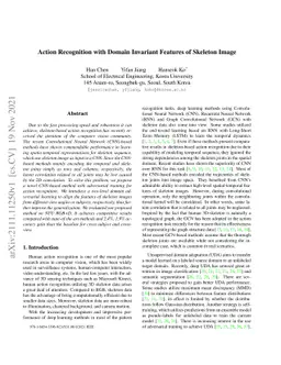 Action Recognition with Domain Invariant Features of Skeleton Image