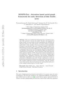 SOMPS-Net : Attention based social graph framework for early detection
  of fake health news