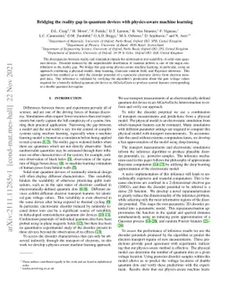 Bridging the reality gap in quantum devices with physics-aware machine
  learning