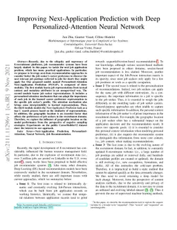 Improving Next-Application Prediction with Deep Personalized-Attention
  Neural Network