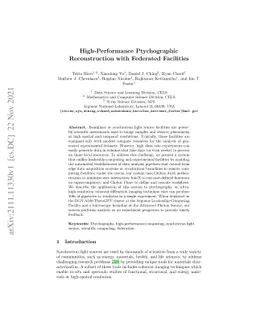 High-Performance Ptychographic Reconstruction with Federated Facilities