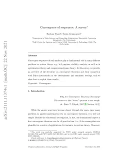 Convergence of sequences: a survey