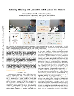 Balancing Efficiency and Comfort in Robot-Assisted Bite Transfer