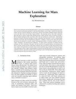 Machine Learning for Mars Exploration