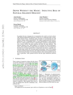 Depth Without the Magic: Inductive Bias of Natural Gradient Descent
