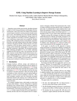 KML: Using Machine Learning to Improve Storage Systems