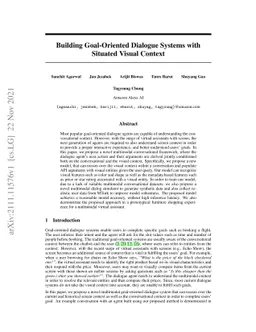 Building Goal-Oriented Dialogue Systems with Situated Visual Context