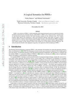 A Logical Semantics for PDDL+
