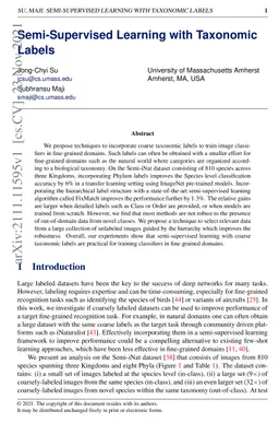 Semi-Supervised Learning with Taxonomic Labels
