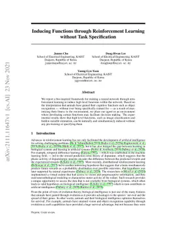 Inducing Functions through Reinforcement Learning without Task
  Specification