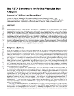 The RETA Benchmark for Retinal Vascular Tree Analysis