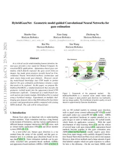 HybridGazeNet: Geometric model guided Convolutional Neural Networks for
  gaze estimation