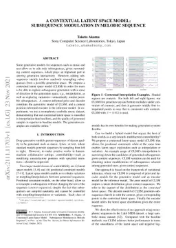 A Contextual Latent Space Model: Subsequence Modulation in Melodic
  Sequence